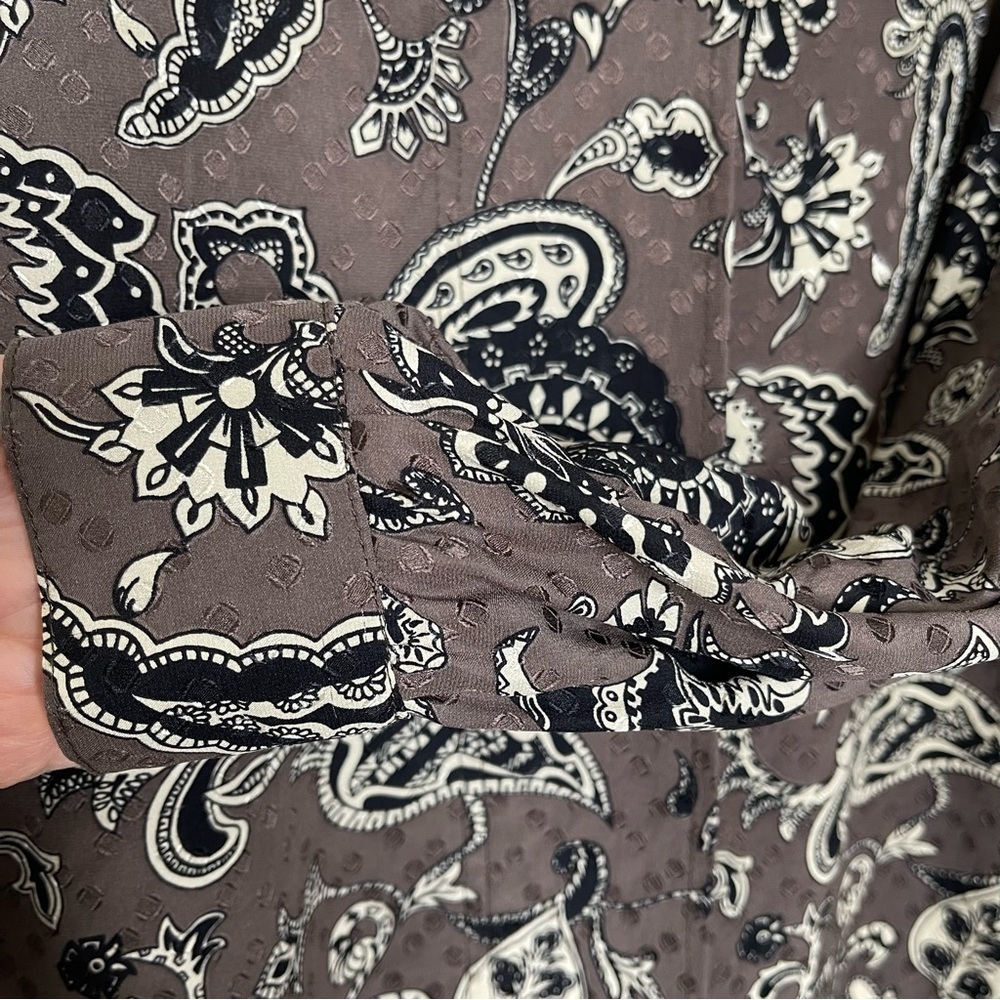 VTG Burberrys Regular Fit Paisley Silk Shirt Y2K quiet luxury - Picture 5 of 10